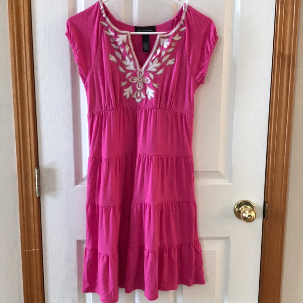 Pink tiered sundress